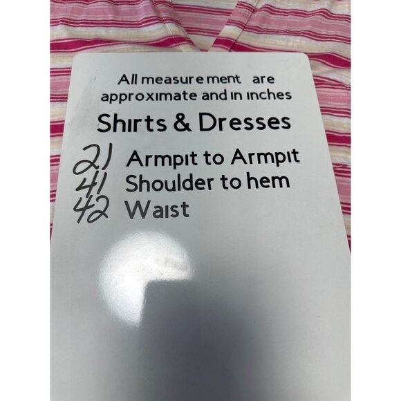 Womens Lands End Striped Long Sleeve T-Shirt Dress With Pockets Size L (14-16) - Picture 10 of 10